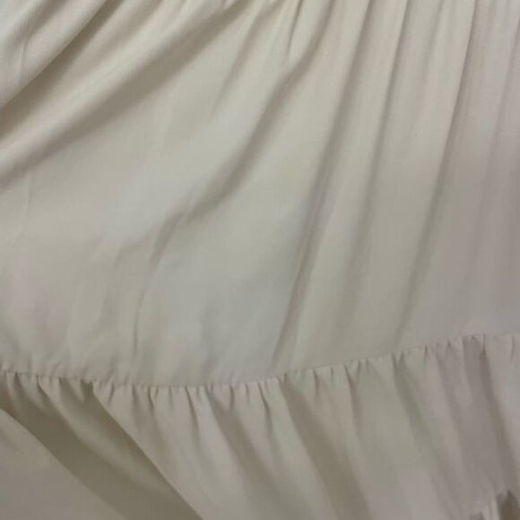 Amanda Uprichard Tiered Sheridan Midi Dress Ruffle Cap Sleeve Size S Cream - Picture 6 of 6